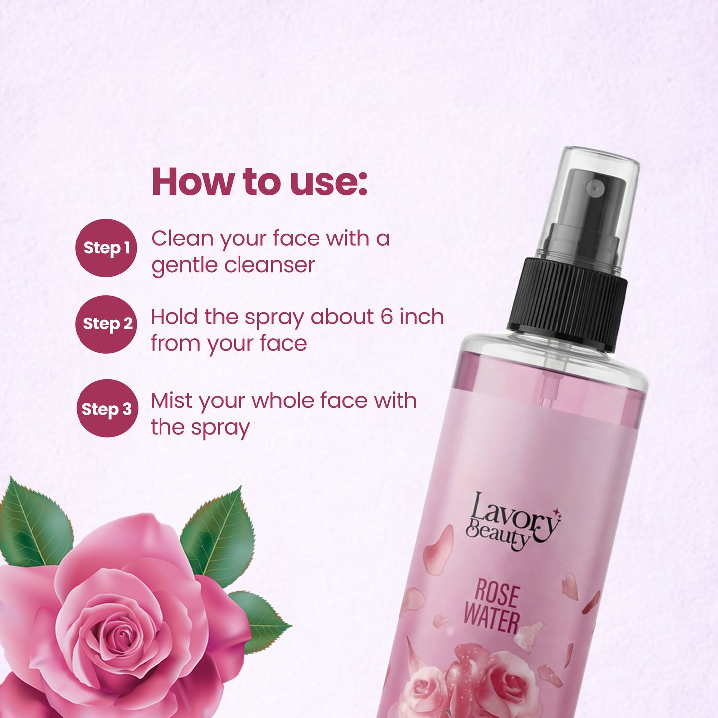 Rose Water Trio (250ml x 3)